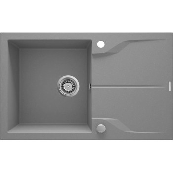 Virtuves izlietne Deante ANDANTE Granīta 780x490x194mm, GREY METALLIC, Pelēka