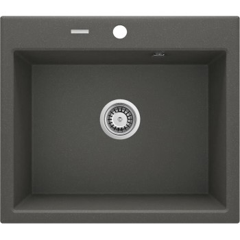Virtuves izlietne Deante ANDANTE Granīta 600x520X210mm, ANTHRACITE METALLIC Antarcīts