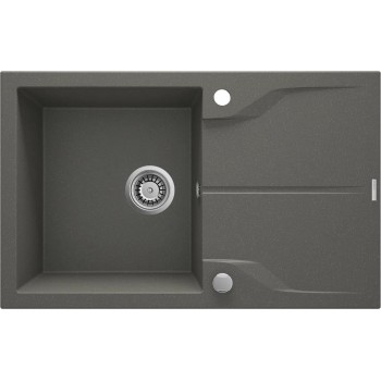 Virtuves izlietne Deante ANDANTE Granīta 780x490x194mm, ANTHRACITE METALLIC Antarcīts
