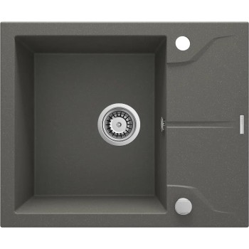 Virtuves izlietne Deante ANDANTE Granīta 590x490x194mm, ANTHRACITE METALLIC Antarcīts