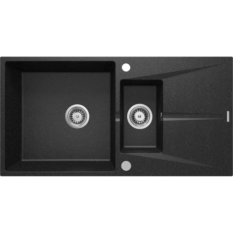 ГРАНИТОВАЯ МОЙКА CORIO С 1,5 ЧАШАМИ И КРЕНОМ 970x500x215, 3,5", ГРАФИТ, С ЭКОНОМИТЕЛЕМ ПРОСТРАНСТВА ГРАНИТОВАЯ МОЙКА CORIO С 1,5 ЧАШАМИ И КРЕНОМ 970x500x215, 3,5", ГРАФИТ, С ЭКОНОМИТЕЛЕМ ПРОСТРАНСТВА