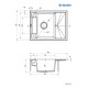 МАГНИТНАЯ МОЙКА 1-BOWL С ПОЛКОЙ ДЛЯ СУШКИ С ФИТИНГАМИ, ALABASTER GRANITE МАГНИТНАЯ МОЙКА 1-BOWL С ПОЛКОЙ ДЛЯ СУШКИ С ФИТИНГАМИ, ALABASTER GRANITE