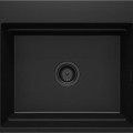МОЙКА MOMI С 1 ЧАШЕЙ ГРАНИТОВОЙ 560x520x220, 3,5", NERO, С МЕСТОЭКОНОМЯЩИМ ЗАЖИМОМ NERO