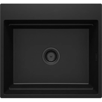 Virtuves izlietne Deante MAGNETIC Granīta 560x520x220mm, NERO Melna