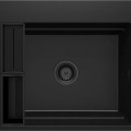 МОЙКА MOMI С 1 ЧАШЕЙ ГРАНИТОВОЙ 560x520x220, 3,5", NERO, С МЕСТОЭКОНОМЯЩИМ ЗАЖИМОМ NERO