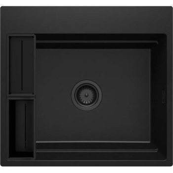 Virtuves izlietne Deante MAGNETIC Granīta 560x520x220mm, NERO Melna