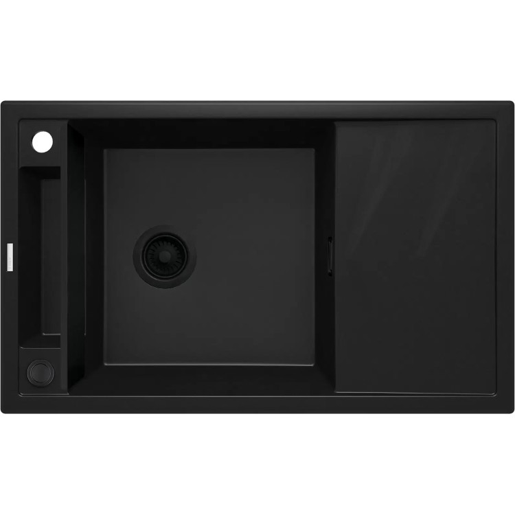 МАГНИТНАЯ МОЙКА С 1 ЧАШЕЙ И СЛИВОМ 820X500X219 ММ, С ФИТИНГОМ, ГРАНИТ NERO МАГНИТНАЯ МОЙКА С 1 ЧАШЕЙ И СЛИВОМ 820X500X219 ММ, С ФИТИНГОМ, ГРАНИТ NERO
