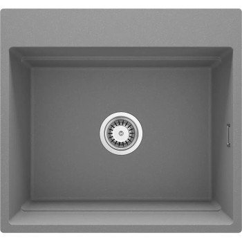 Virtuves izlietne Deante MAGNETIC Granīta 560x520x220mm GREY METALLIC, Pelēka