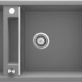 Virtuves izlietne Deante MAGNETIC Granīta 1160x500x210mm METALLIC GREY GRANITE Pelēka