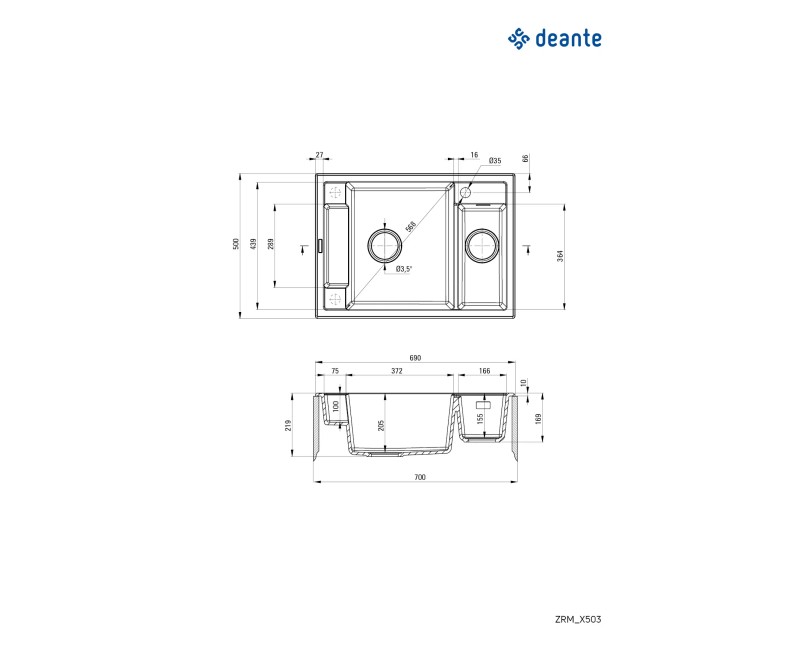 МАГНИТНАЯ 1,5-ЧАШЕВАЯ МОЙКА БЕЗ КРЮЧКА, С КРЮЧКОМ, СЕРЫЙ МЕТАЛЛИЧЕСКИЙ ГРАНИТ