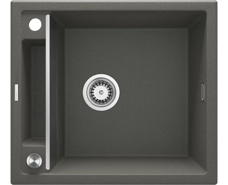 МАГНИТНАЯ 1-ЧАШЕВАЯ МОЙКА С КРЮЧКОМ, МЕТАЛЛИЧЕСКИЙ АНТРАЦИТОВЫЙ ГРАНИТ