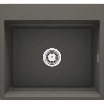 МОИ 1-ЧАШЕВАЯ МОЙКА 560x520x220, 3,5", АНТРАЦИТОВЫЙ МЕТАЛЛИЧЕСКИЙ, С ЗАЩЕЛКОЙ-ЭКОНОМИТЕЛЕМ