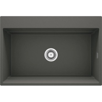 МОИ 1-ЧАШЕВАЯ ГРАНИТНАЯ МОЙКА 760x520x220, 3,5", АНТРАЦИТОВЫЙ МЕТАЛЛИЧЕСКАЯ, С ЭКОНОМЯЩЕЙ ПРОСТРАНСТВОМ CLICK