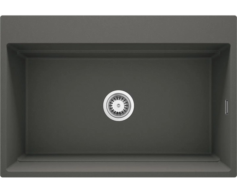 МОИ 1-ЧАШЕВАЯ ГРАНИТНАЯ МОЙКА 760x520x220, 3,5", АНТРАЦИТОВЫЙ МЕТАЛЛИЧЕСКАЯ, С ЭКОНОМЯЩЕЙ ПРОСТРАНСТВОМ CLICK