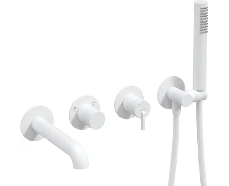 Смеситель для ванны Denate Silia на ванне, Белый BQS_A18P