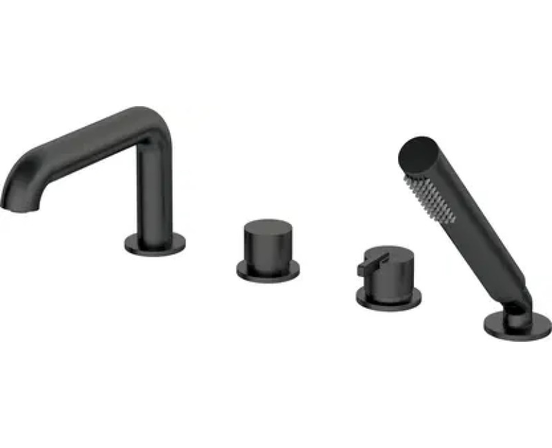 Vannas maisītājs Denate Silia uz vannas malas, Melns BQS_N14M