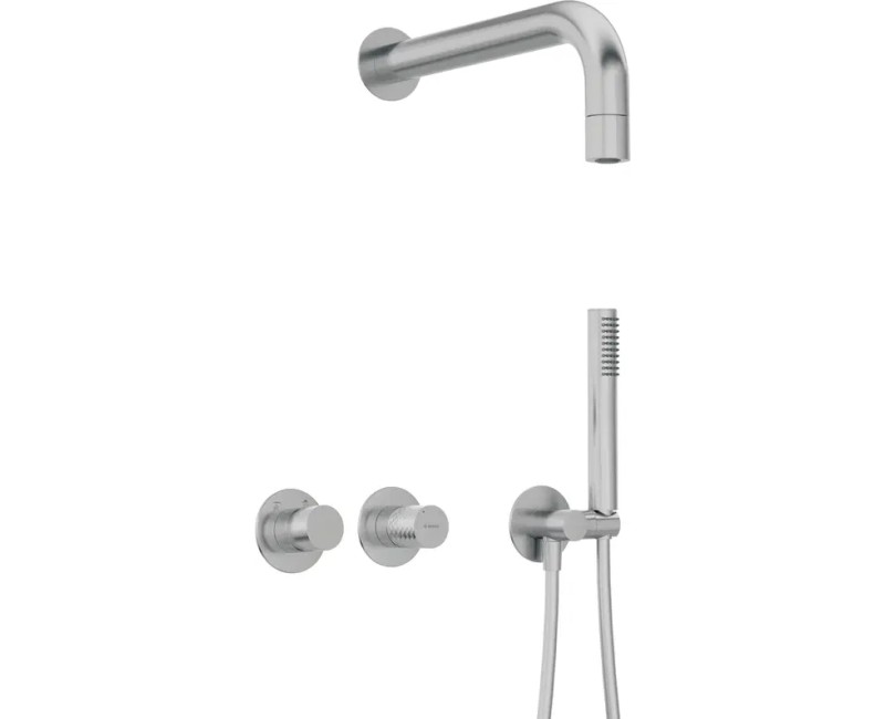 Dušas sistēma Deante Silia Hexa iebūvējama, Satīns NHS_F0XK