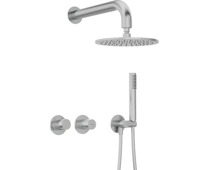 Dušas sistēma Deante Silia Hexa iebūvējama, Satīns NHS_F0YK