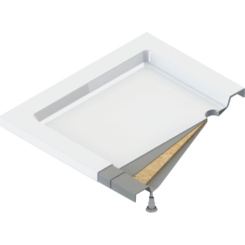 Dušas paliktnis Deante JASMIN Akrila, Pusapaļs 90x90cm (R550) Balts KGJ_053B