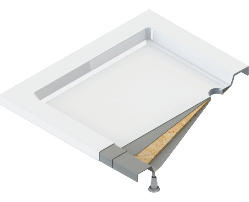 Dušas paliktnis Deante JASMIN Akrila, Pusapaļs 90x90cm (R550) Balts KGJ_053B