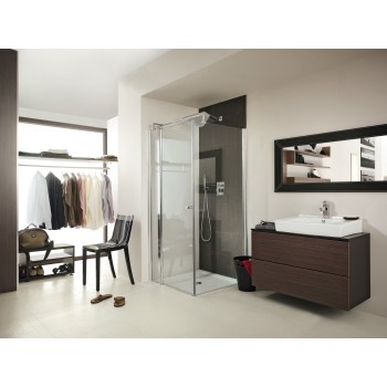 Dušas kabīne Deante CUBIC 80x80cm caurspīdīgs stikls, hromēti profili