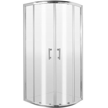 Dušas kabīne Deante JASMIN PLUS 90x90cm Pusapaļa Caurspīdīgi stikls, Hromēti profili