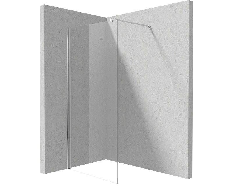 Dušas siena Deante KERRIA PLUS 100cm Caurspīdīgs stikls, Hromēti profili