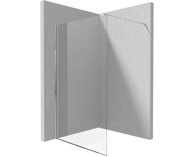 Душевая стенка Deante KERRIA PLUS 140см Прозрачное стекло, Хромированные профили