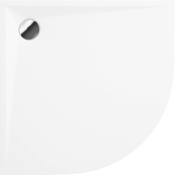 Dušas paliktnis Deante KERRIA PLUS Akrils Solid Plus, Pusapaļs 90x90cm (R550) Balts KTS_053B