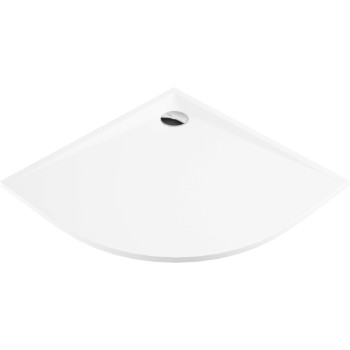 Dušas paliktnis Deante KERRIA PLUS Akrils Solid Plus, Pusapaļs 90x90cm (R550) Balts KTS_053B