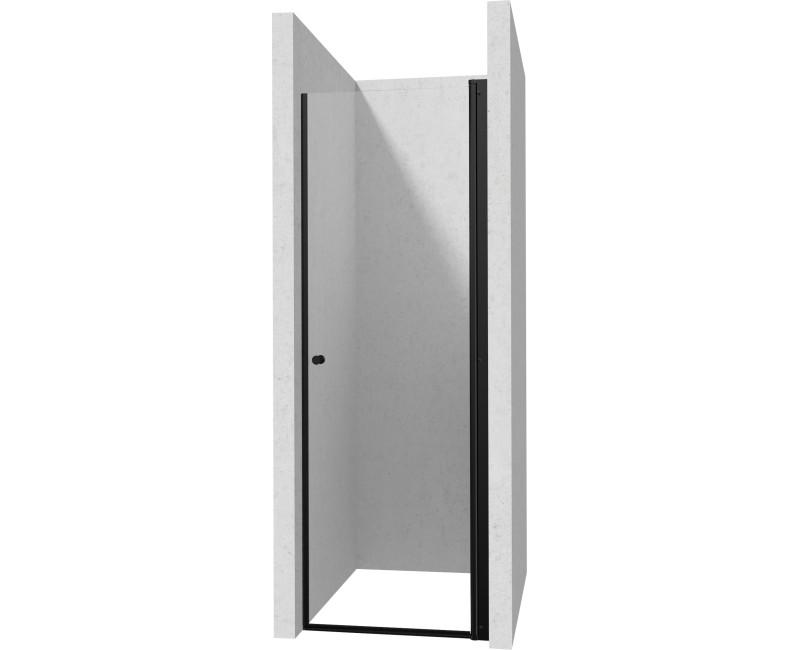 Душевая дверь Deante KERRIA PLUS NERO 70 см (распашная) стекло TotalWhite, профили Black