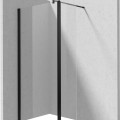 Dušas sienas pagarinājums Deante KERRIA PLUS MERO 40cm Caurspīdīgs stikls, Hromēti profili
