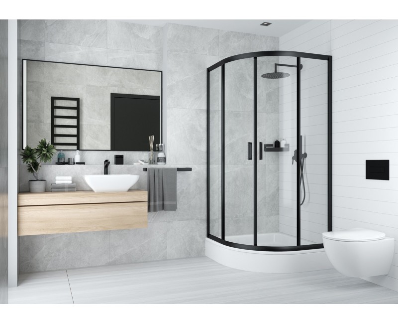 Душевой поддон Deante PLUS II Акрил, Полукруглый 80x80см (R550) на ножках Белый KTU_032B