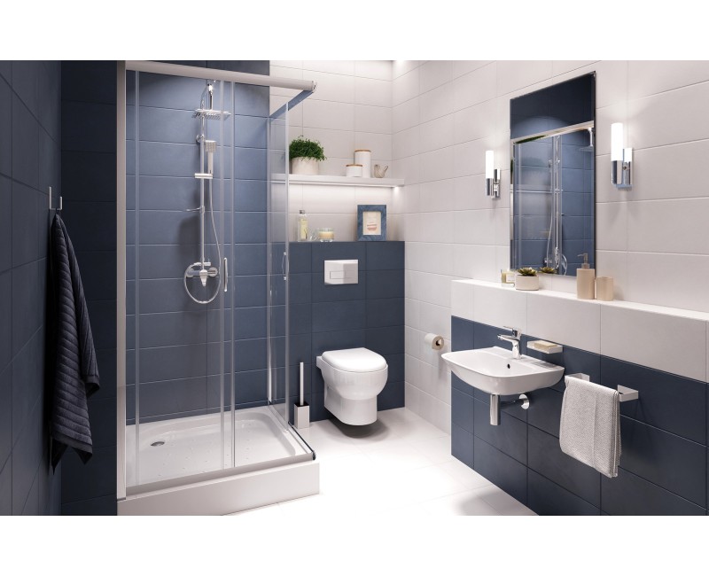 Dušas kabīne Deante FUNKIA 80x80cm Caurspīdīgs stikls, hromēti profili KYC_042K