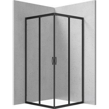 Душевая кабина Deante FUNKIA NERO 80x80см Прозрачное стекло, Черные профили