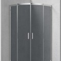 Dušas kabīne Deante FUNKIA 90x90cm Pusapaļa GRAPHITE stikls, Hromēti profili