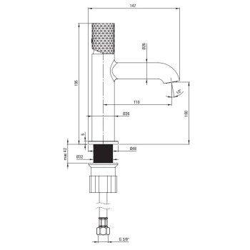 Смеситель для раковины для ванной Deante Silja, Полированное золото BHS_R20M