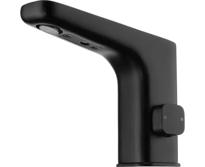 Vannas istabas izlietnes maisītājs Deante HIACYNT NERO SENSOR ar temperatūras regulāciju 230/6V strāvas avots, Melns BQH_N29V