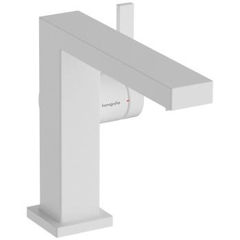 Hansgrohe Tecturis E 110 CoolStart Izlietnes jaucējkrāns ar push-open noteces aizvaru, balts matēts