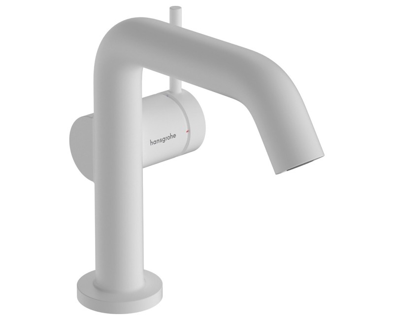 Hansgrohe Tecturis S 110 Смеситель для умывальника со сливным клапаном Push-Open, белый матовый
