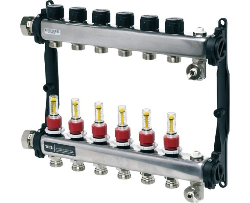 TECE Коллектор теплого пола в сборе SLQ S-HKV 1x3/4, 2 контура