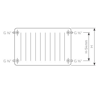 Apkures Radiators Korad Kompakt Tips 11 400x1000mm Ar Sānu Pieslēgumu