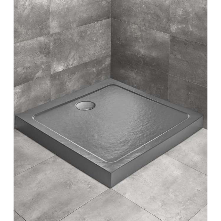 Radaway Kvadrātveida dušas paliktnis DOROS C Compact 90x90cm, antracīts akmens Radaway Kvadrātveida dušas paliktnis DOROS C Compact 90x90cm, antracīts akmens