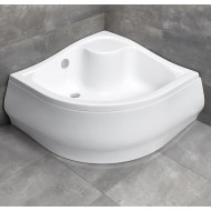 Radaway Душевой поддон глубокий полукруглый KORFU A 900x900, бел