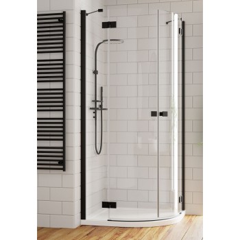 Radaway Душевой уголок полукруглый Essenza New Black PDD 100x100