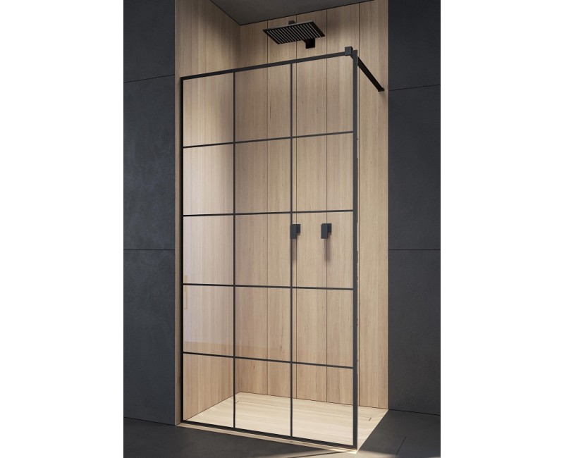 Radaway Dušas siena Modo New Black II Factory 85x200cm