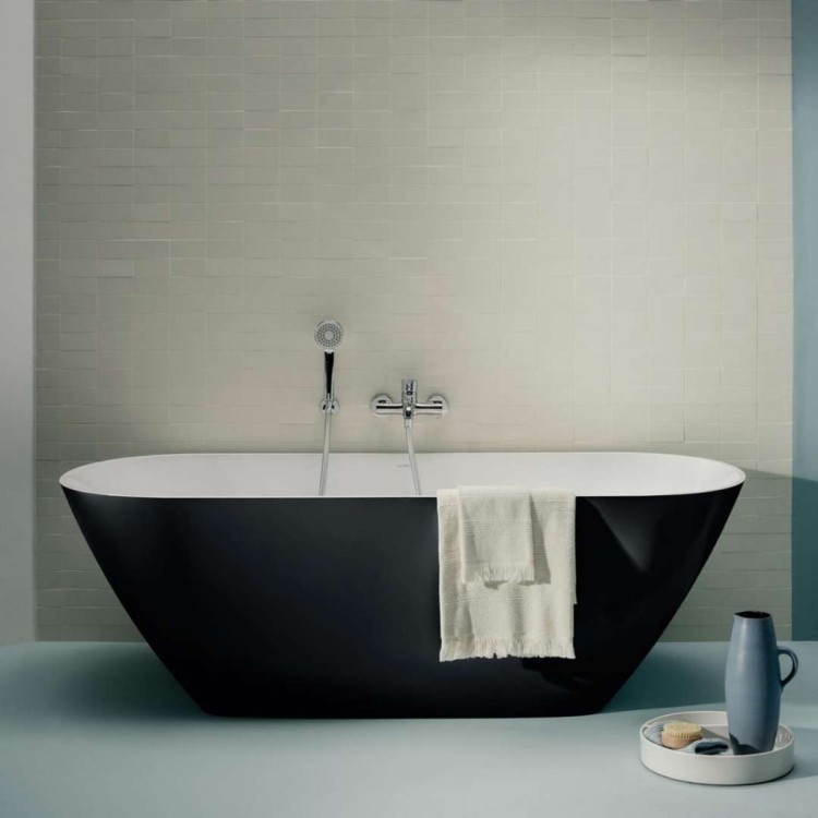 Отдельно стоящая ванна Lua Stone masses 1700x750x540 Black Отдельно стоящая ванна Lua Stone masses 1700x750x540 Black