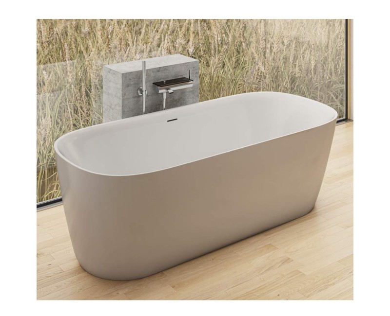 Brīvi stāvoša vanna Laufen Meda Akmens masas 1800x800x590 Balta