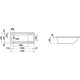 Vanna Pro Akrila 1700x750x460 Balta Vanna Pro Akrila 1700x750x460 Balta