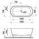 Ванна Pro Acrylic 1500x700x590 Белая Ванна Pro Acrylic 1500x700x590 Белая